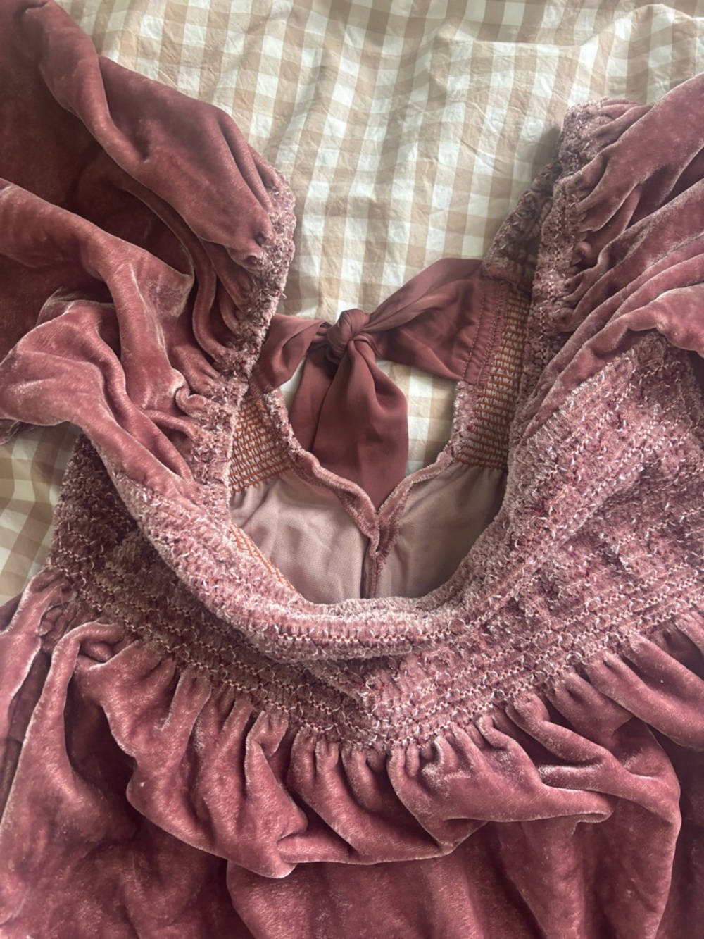 Free People Velvet Easy to Love Mini Dress pink Babydoll - Picture 3 of 7